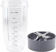 [MKVAXR] 32 oz Colossal Cup and Extractor Blade Replacement Parts Compatible with, for NutriBullet, 600W 900W Blenders NB-101B NB-101S NB-201 Blender Blade Replacement