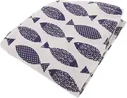 Sosoport Kitten Litter Box Door Curtain Self Cleaning Cat Litter Box Accessory Cotton Linen Stylish Pattern for Cat Litter Box