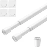 2pcs Spring Tension Rods Adjustable 26 to 39 inch Small Tension Curtain Rod N...
