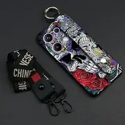 Phone Case Compatible with Redmi Note14S Global, Back Cover Anti-dust Protective Durable Waterproof Wrist Strap Shockproof Graffiti Wristband