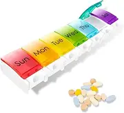 Weekly Pill Organiser BPA Free 7 Day Pill Box One Press Open Secure Travel Pill Case