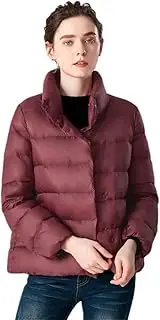 [Generic] Women's Lightweight Parkas Single Breasted Windproof Stand Collar Jacket