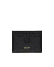 Tom Ford Logo Printed Hooked Card Holder One size Black