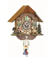 Kuckulino Black Forest Clock Black Forest House with quartz mov.. TU 2009 SQ NEW