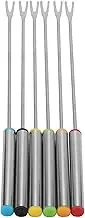 6pcs/Set Stainless Steel Chocolate Cheese Dessert Fondue Pot Forks Kitchen Tool Tableware