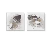 Kinetic Simile 2 set White Frame Canvas