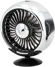 Car Air Vent Mounted Fan，Cavalry Air Vent Mounted USB Fan for Driving,Camping,Fishing,Hiking and Other Indoor and Outdoor Activities(Suction Cup Fan Silver)