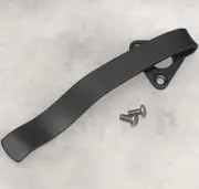 Black Titanium Deep Carry Pocket Clip For Spyderco Military Knife - Right Hand