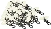 100 Pieces Cross Line Fishing Swivels Fishing Line Connectors Luminous Swivel Snap for Catfish Rig Bass Fishing Freshwater