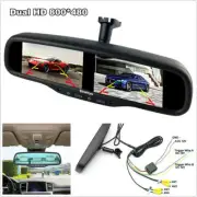 4.3" LCD Dual Screen 4CH HD Rear View Mirror Anti-glare Digital Monitor +Bracket (for: Honda)