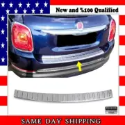 Chrome Rear Bumper Scratch Protector BRUSHED For FIAT 500X 2016 to 2024