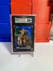 2024 Topps Chrome Star Wars Yoda Sgc10 Blue Pulsar Refractor