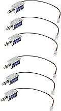Mobestech 6pcs Mini Solenoid Electromagnet Pull Push for Linear Motion Efficient Power Consumption Easy Installation Professional Workmanship for Game Consoles and Projects