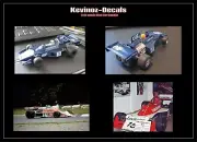 1/32 Scale Decals for Scalextric Tyrrell 007 C121 - 6 Variations
