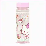 ASDFKITTY可愛家☆KITTY透明甜點直飲水壺500ML/水杯/隨手瓶-不含雙酚A-韓國製