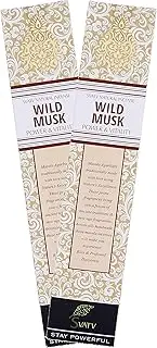 SVATV Wild Musk :: Hand Rolled Masala Incense Stick Made in India 15g Pack of 2