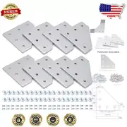 Versatile Aluminum Connector Kit for 3D Printing and More - 8 Plates Included
