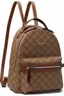 Nine West Mocha Logo Vander Medium Dome Women Backpacks NWT Brown Bag Purse