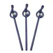 SKY Treble Clef Shaped Pencil with Eraser Colorful Great Holiday Gift Pack of 3