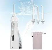 FREEZYMAN Cordless Water Floss Cleaner Rechargeable Water Flosser 3 Modes Professional Cordless Dental Oral Irrigator 200ML Portable Water Tank IPX7 Waterproof Water Flosser for Home and Travel