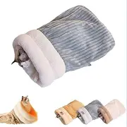rujjftsy Cat Winter Sleeping Bag, Cat Sleeping Bag Cat Crinkle Sack, Soft Plush Large Cat Sack, Self Warm Cat Bed, 360° Warm Semi Sealed Cat Sleeping Bag Cat Bed for Indoor Cats Cave