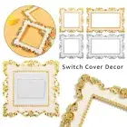 Gold Silver Light Switch Cover Surround Socket Frame Wall Sticker Home Decor