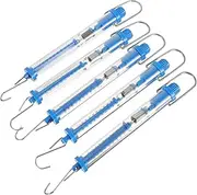 GLEAVI 5pcs Transparent Spring Balance Scale Newton Force Tube Spring Scales for Accurate Measurements Experiments and Physics Demonstrations Configurations