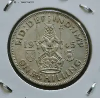 在飛比找Yahoo奇摩拍賣-7-11運費0元優惠優惠-銀幣1367--1945年英國1先令銀幣--蘇格蘭坐獅