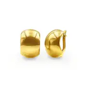 Bevilles 9kt Yellow Gold Silver Filled Rectangle Dome Stud Earrings