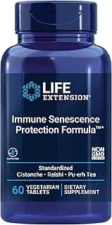 Life Extension Immune Senescence Formula Standardized Cist Ache, Reishi & PU-ERH Tea, 60 Count
