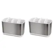 2PK Joseph Joseph EasyStore Toothbrush Caddy/Holder Bathroom Organiser Large