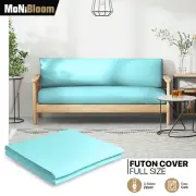 Light Blue Full Size Slipcovers Armless Stretch Futon Cover Couch Sofa Protector