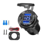 12-24V Fast Car Charger including two QC3.0 USB-A ports and two USB-C ports