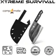 Camp A Mate Chef Chopper Full tang Knife Cleaver Hand Forged Razor + Sharpener