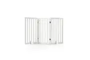 Petzly Pet Gate Dog Fence Safety Barrier with Support Feet 80cm White