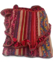 Handmade Andean Chuspa Woven in Traditional Cultural Wool from Cusco, Peru