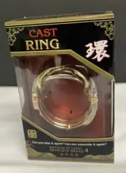 NEW IN BOX Hanayama Cast Metal Puzzle - RING Level 4