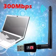 300Mbps Wireless USB WiFi Adapter Dongle Network LAN Card 802.11b/g/n W/ Antenna