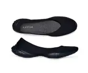 LISSOM Flyte Black with Black Soles Slip-On Ballet Flats US 6