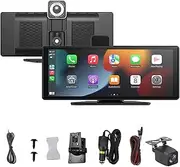 Driveview Flexscreen Pro 2025 Model, Flex Screen Pro Carplay, 10.26" HD IPS Carplay Touch Stereo, Car Tablet with 4k Dash Cam, Voice Control (Front and Rear Cameras)