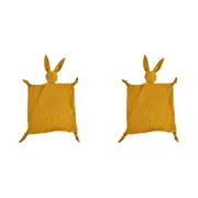 2x Urban Bubsy Bunny Cotton Muslin 30cm Comforter w/Plush Baby/Infant Toy MSTRD