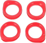 4pcs Scissors Silicone Ring Finger Ring Face Tape Lip Products Finger Cover Loops Scissors Shear Grips Inserts Shear Finger Inserts Scissor Handheld Ring Holder Silica Gel Red