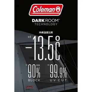 Coleman TOUGH 圓頂帳 3025+ DARK ROOM 公司貨 保固一年 黑膠帳 CM-39087【露戰隊】