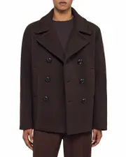 Sandro Wool Blend Pea Coat
