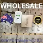 20W DUAL USB-C TypeC Fast Wall Charger Adaptor QC3.0 For Android iPhone iPad Lot