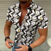 Casual Summer Beach Cardigan Cross Border Print Shirt