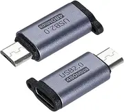 uxcell 2Pcs Micro USB to USB C Adapter, Type C to Micro USB Adapter USB C to USB Micro Adapter USB C to Micro USB Adapter USB C to Micro USB for Phone Laptop