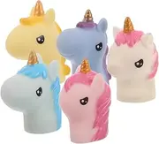 5Pcs Unicorn Finger Puppets Adorable Rubber Animal for Role Play Storytelling Puppet Show Theater Fun for Imaginative Play