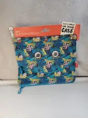 ZipIt “Put A Smile On Your Case” 3 Ring Binder Pouch-Cheetah Blue & Pink-New