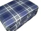 Signature Collection Brushed Microfiber Blue Gray Plaid Print King Sheet Set New